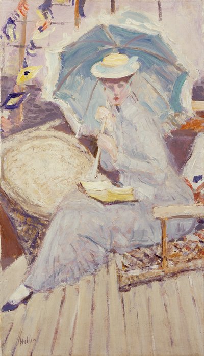 Porträt von Miss Stuart Taylor an Bord der Yacht Etoile von Paul Cesar Helleu